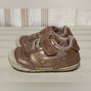 Stride Rite Baby Shoes Girl Rose Gold Size 4M SM Adalyn UK 3 EU 20 CHN 120 Pink
